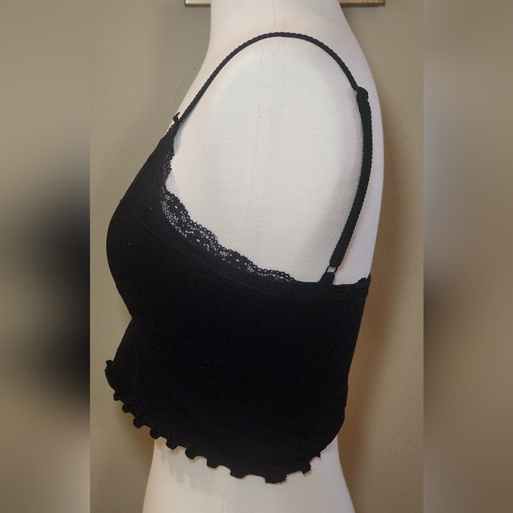 Cropped Knit Tank‎ Size XS Black - Picture 2 of 4